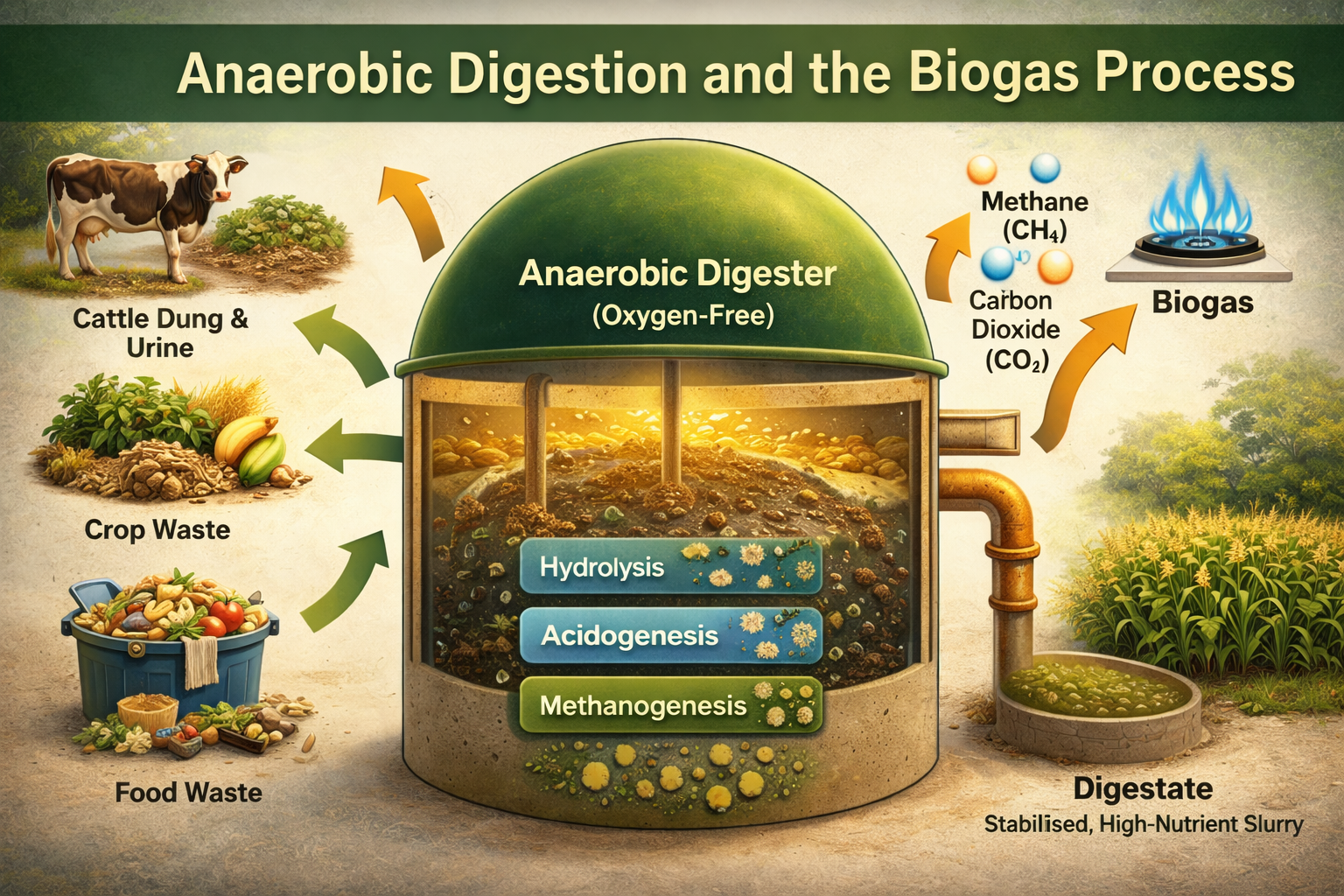 Anaerobic Digestion Process and Biogas Formation – 16:9