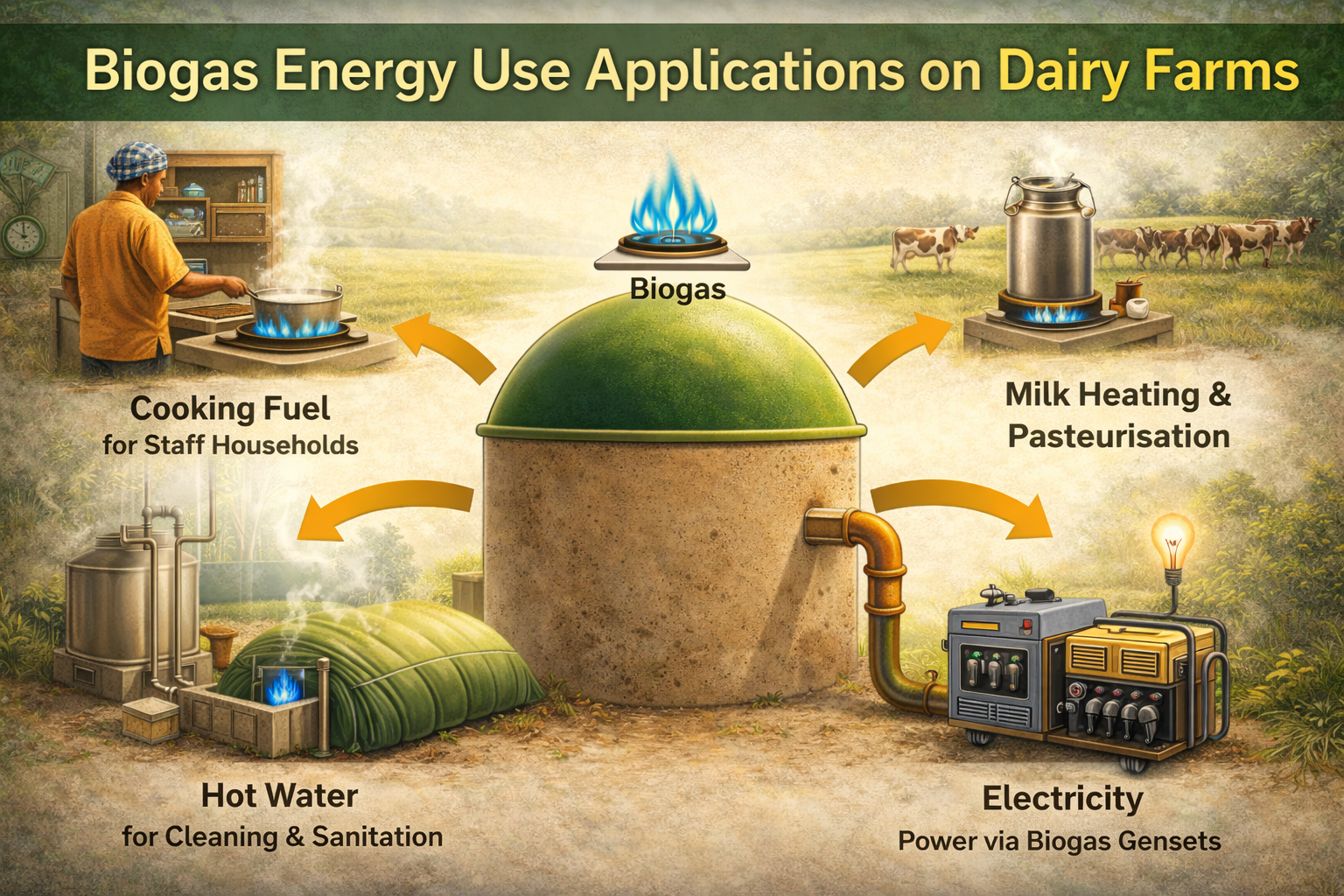 Biogas Energy Utilization Pathways on Dairy Farms – 16:9