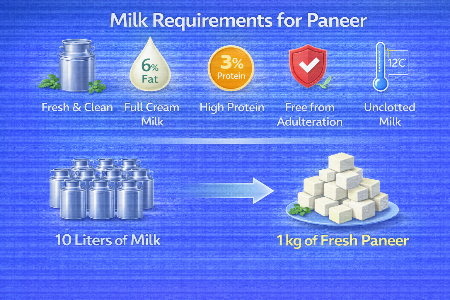 Milk Quality Requirements for Paneer Manufacturing – 16:9