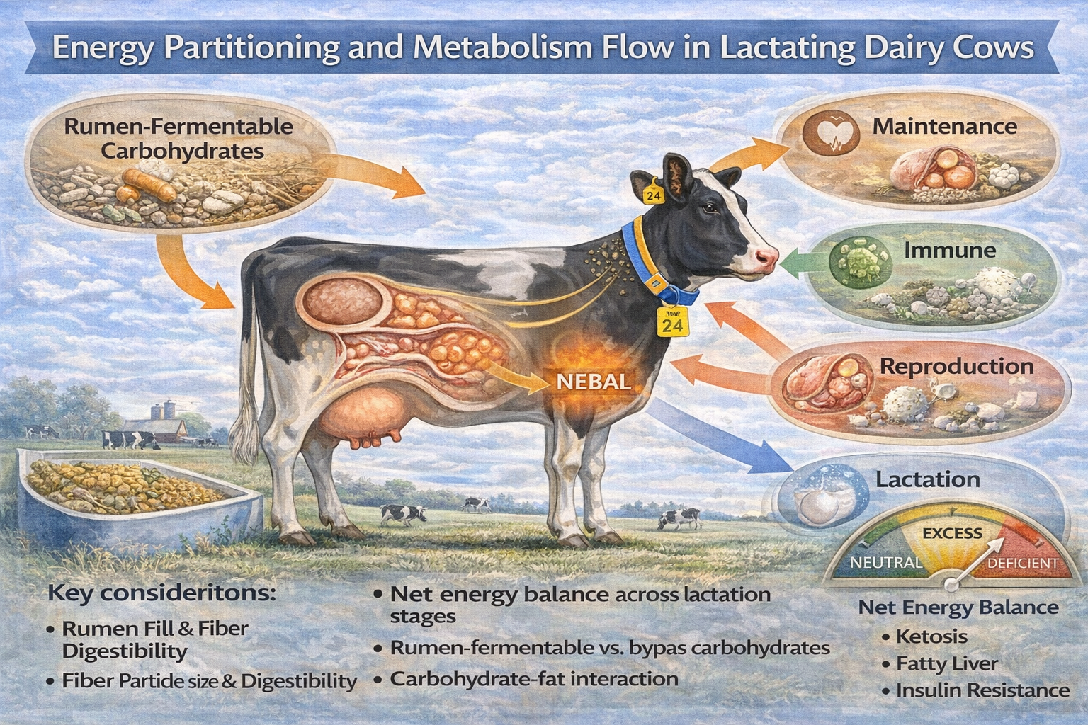 Energy Partitioning and Metabolic Flow in Lactating Dairy Cows – 16:9