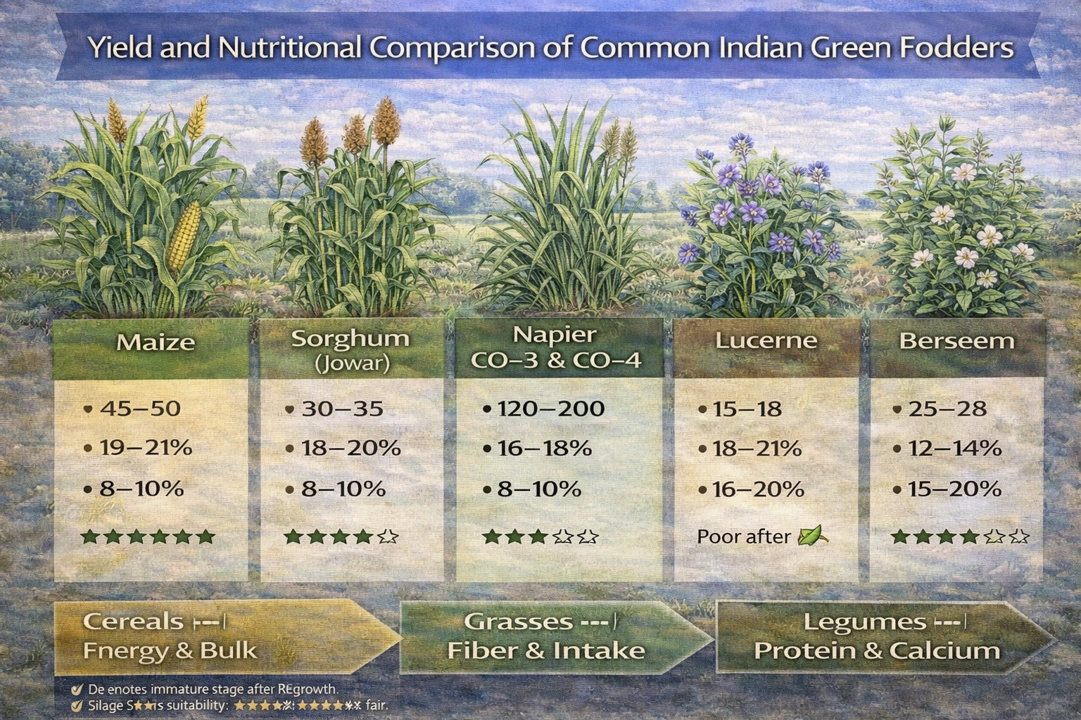 Yield and Nutritional Comparison of Common Indian Green Fodders – 16:9