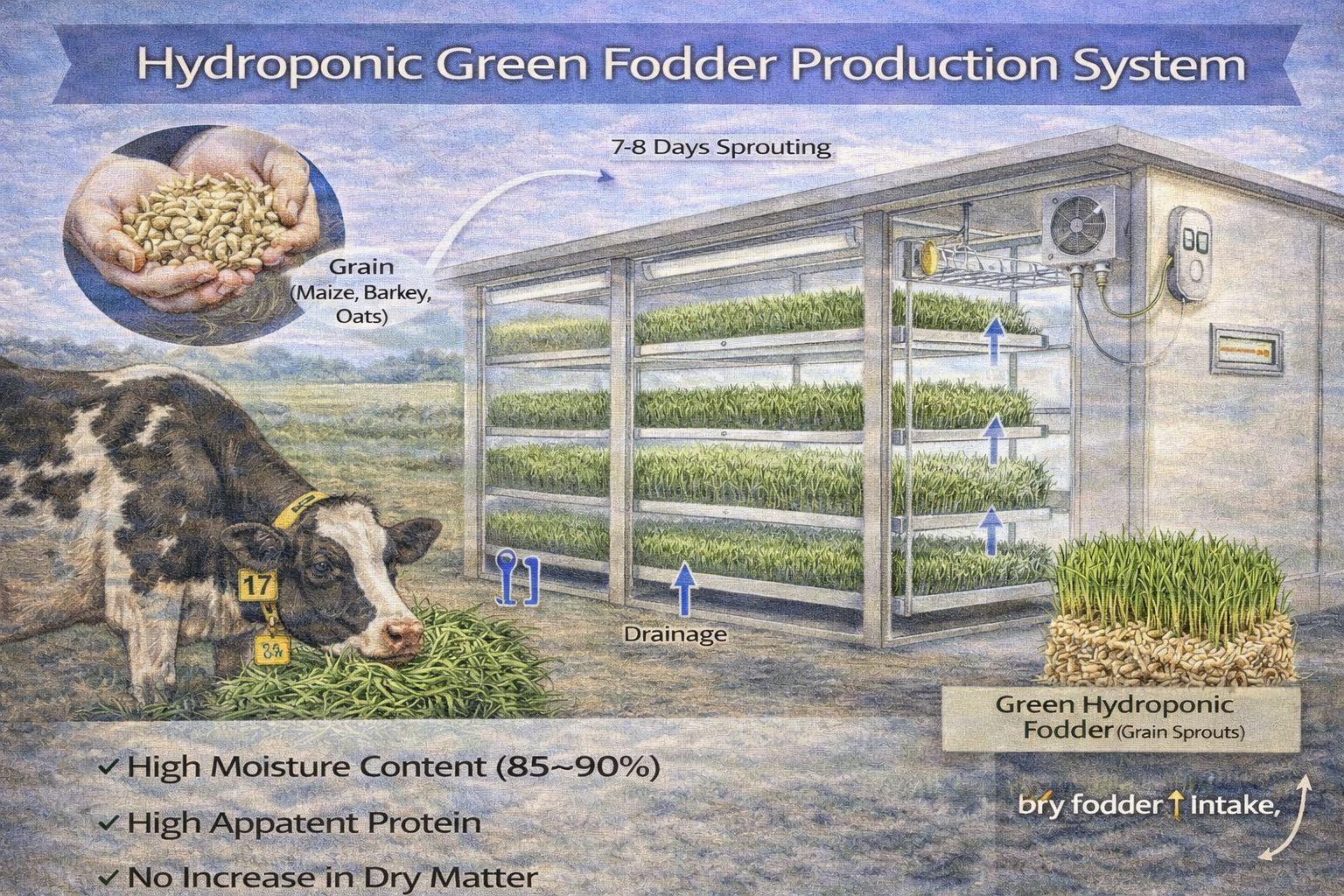 Hydroponic Green Fodder Production System – 16:9
