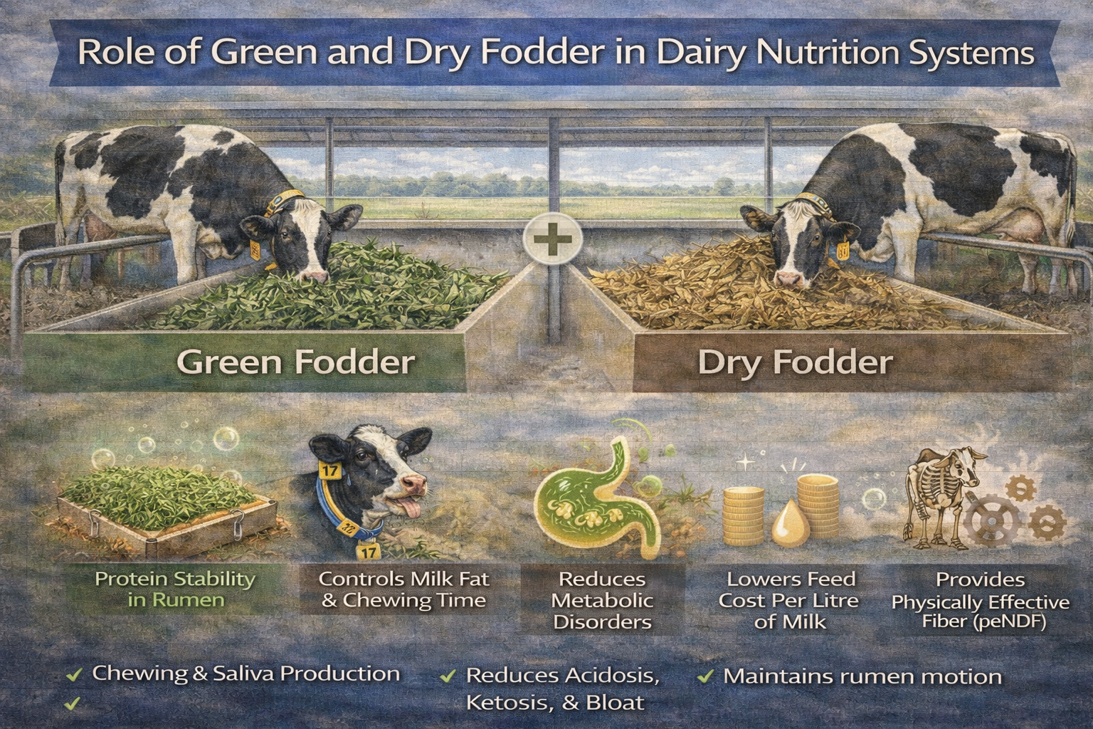 Role of Green and Dry Fodder in Dairy Nutrition Systems – 16:9