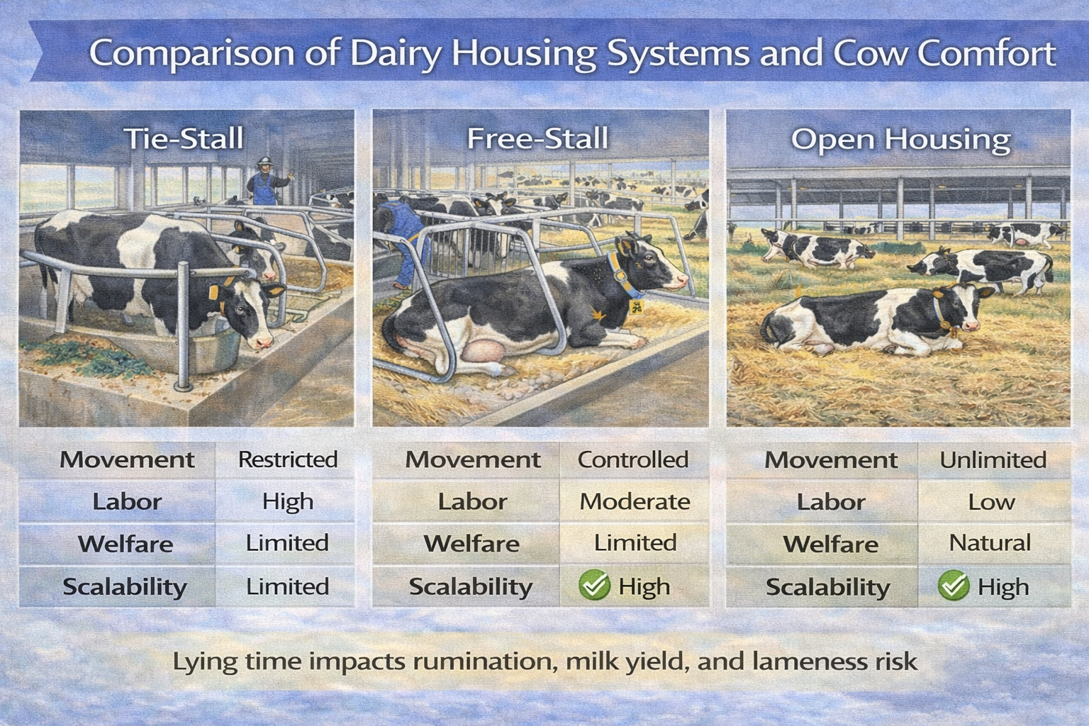 Comparison of Dairy Housing Systems and Cow Comfort – 16:9