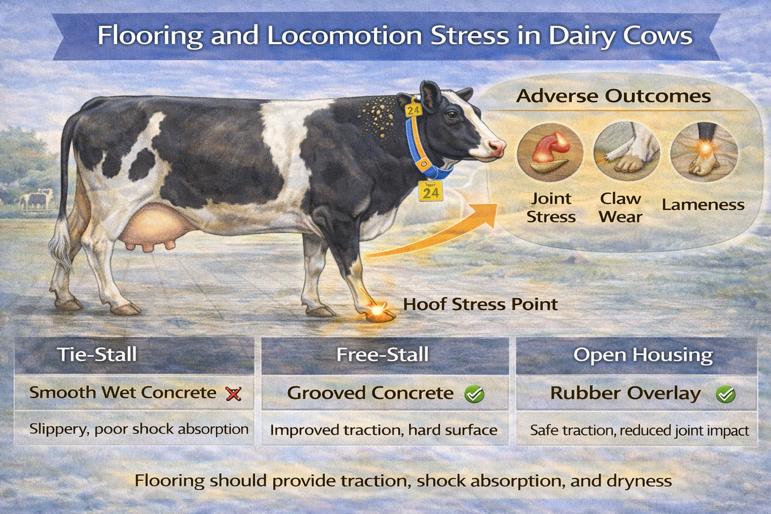 Flooring Systems and Locomotion Stress in Dairy Cows – 16:9