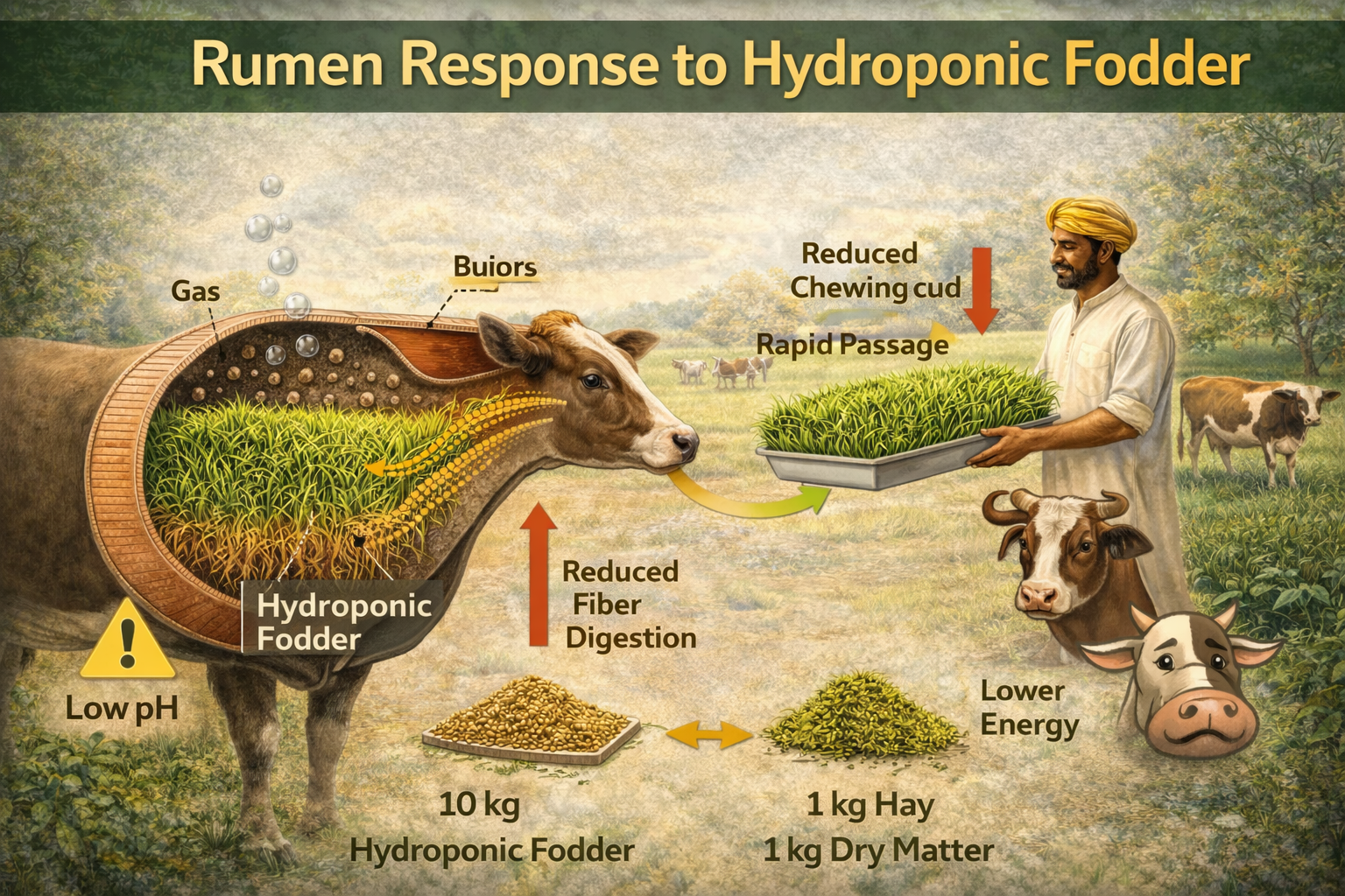 Rumen Response to Hydroponic Green Fodder Feeding – 16:9