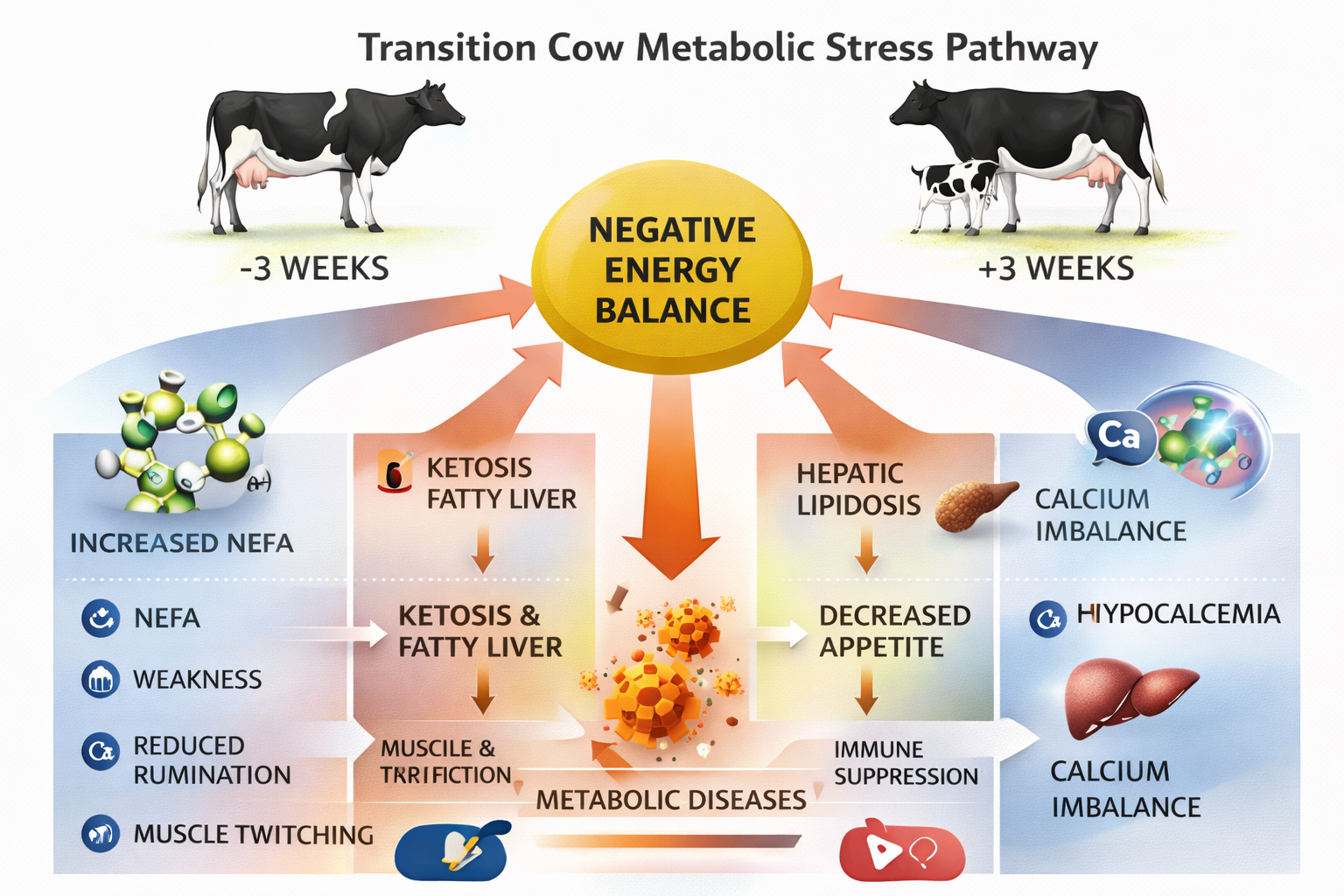 Transition Cow Metabolic Stress Pathway