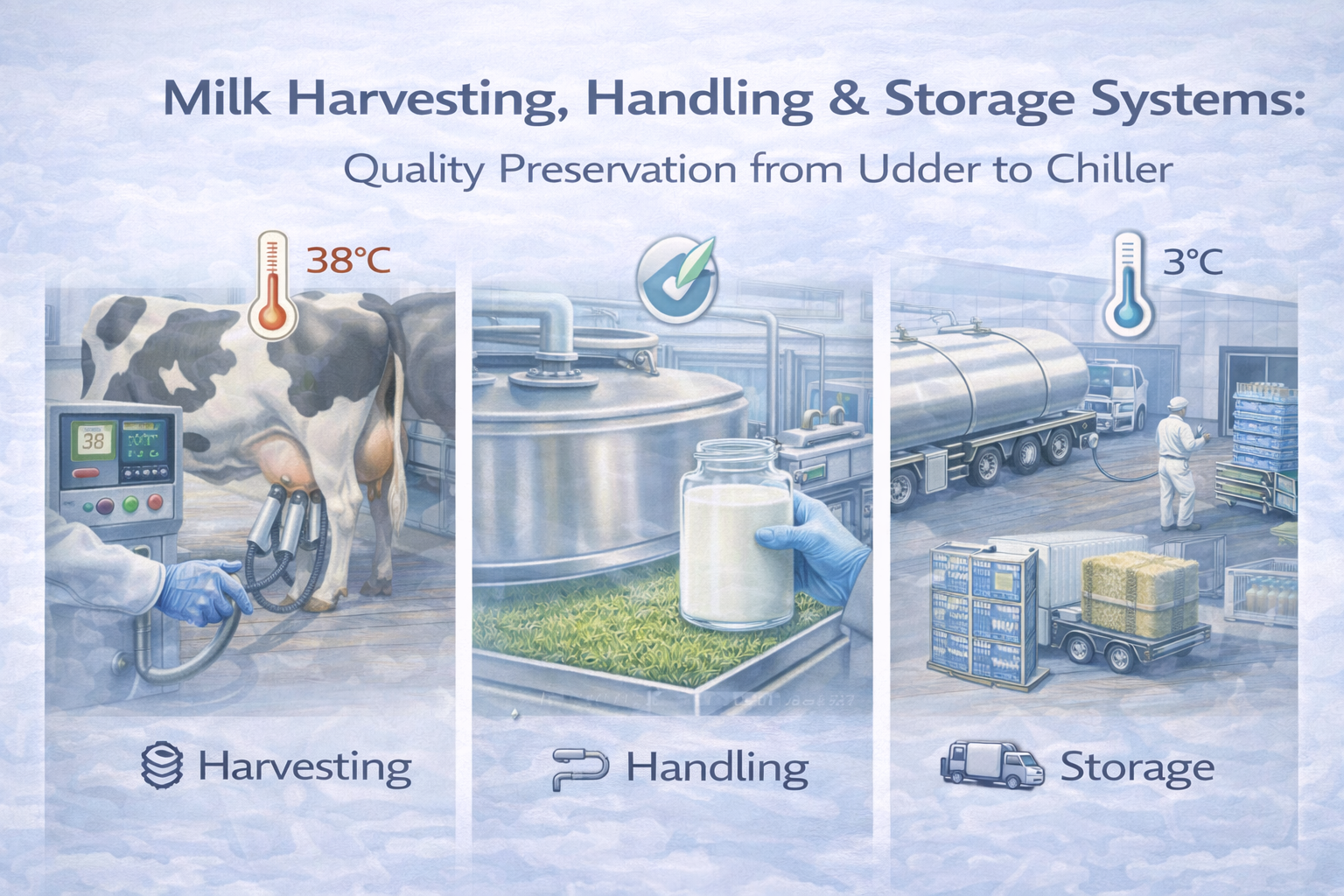 Milk Harvesting, Handling & Storage Systems: Quality Preservation from Udder to Chiller