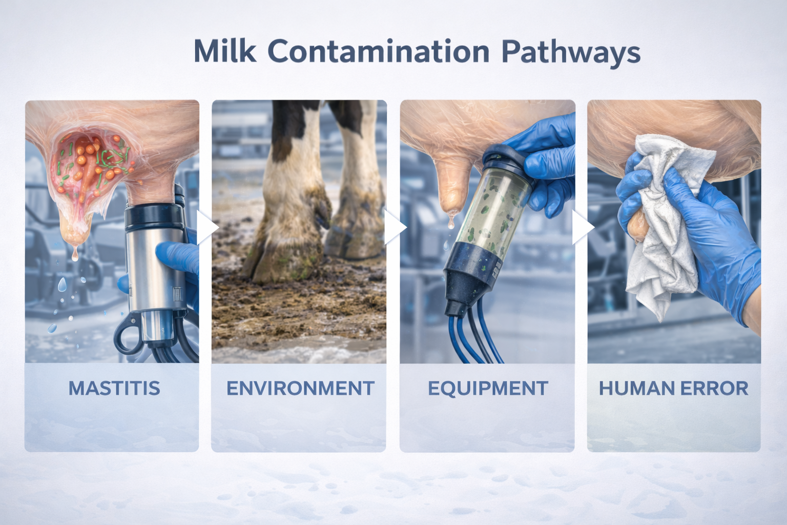 Milk Contamination Pathways from Udder to Storage – 16:9