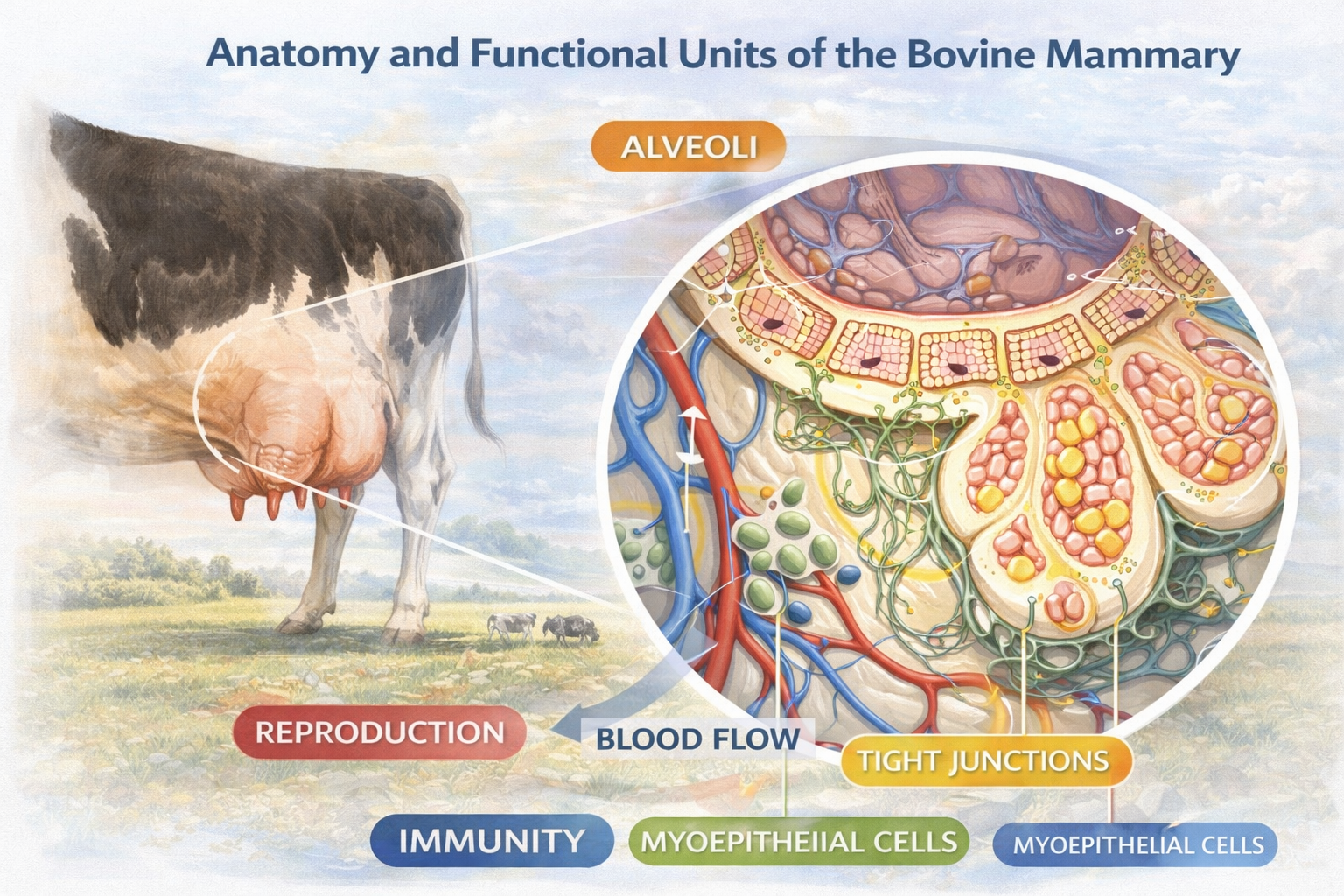 Anatomy and Functional Units of the Bovine Mammary Gland