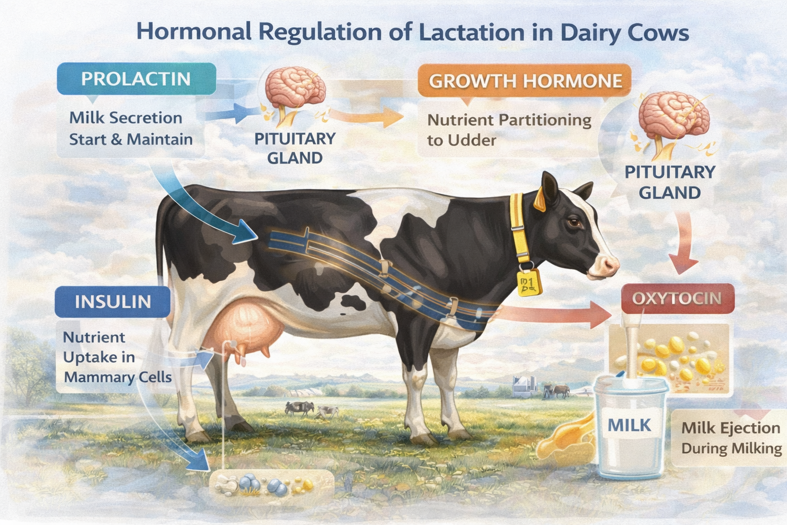 Hormonal Regulation of Lactation in Dairy Cows