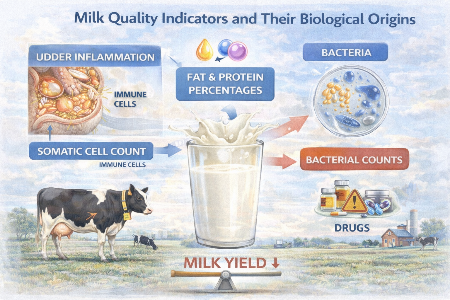 Milk Quality Indicators and Their Biological Origins