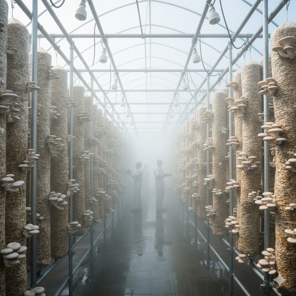 Automated fogging system for mushroom polyhouse