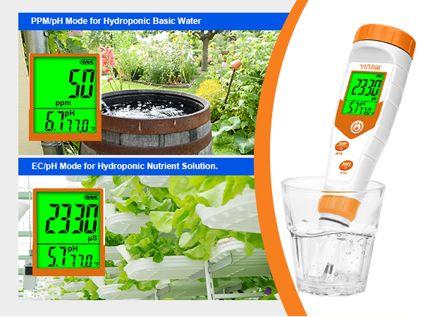 Hydroponic nutrient EC pH monitoring