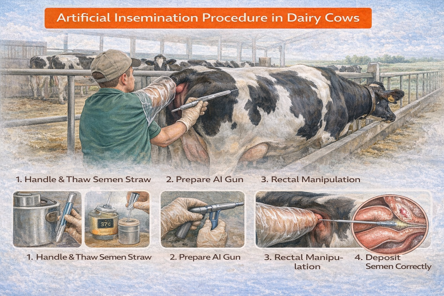 Artificial Insemination Procedure in Dairy Cows
