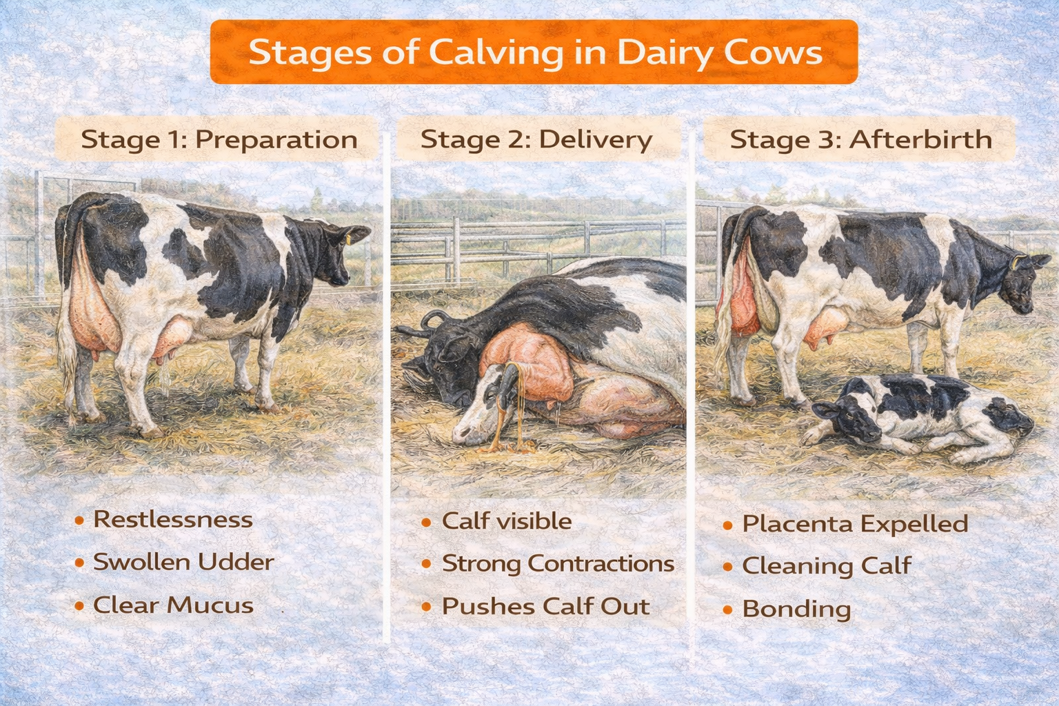 Stages of Calving and Post-Calving Care