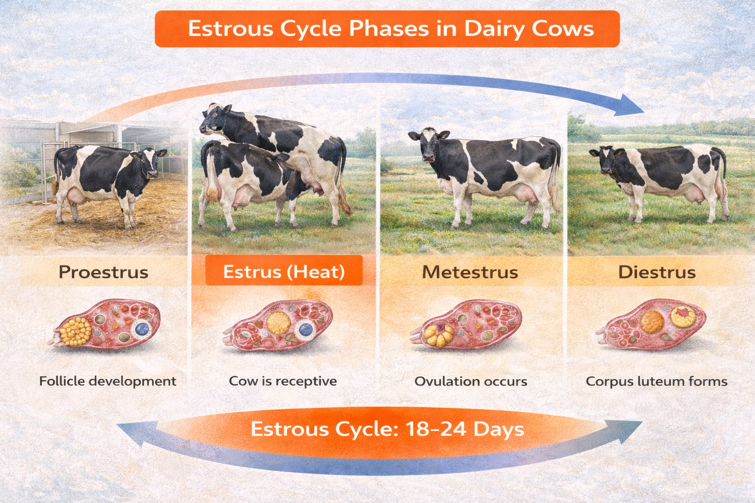 Estrous Cycle Phases in Dairy Cows