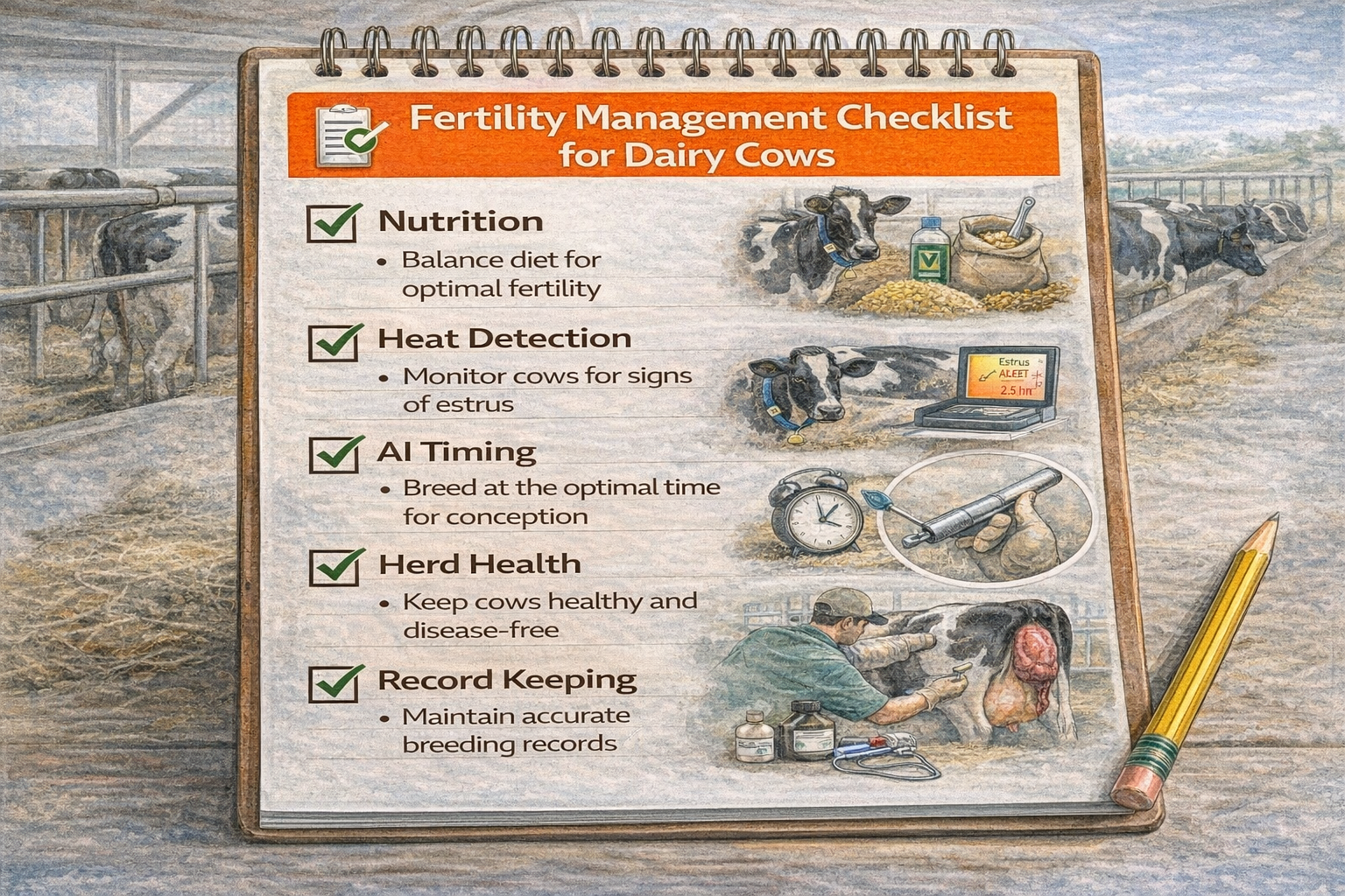 Fertility Management Checklist for Dairy Farms