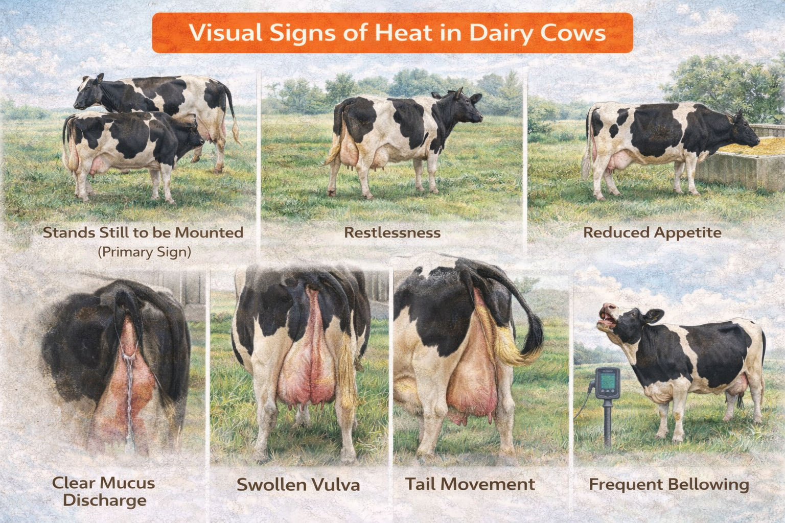 Visual Signs of Heat in Dairy Cows
