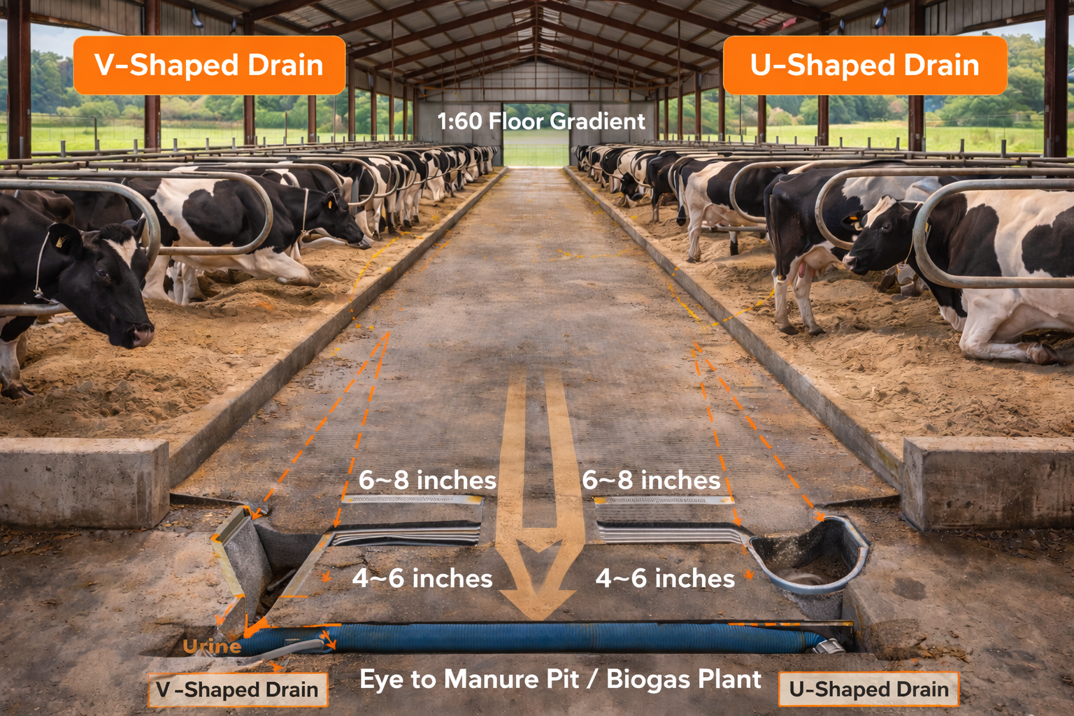 Dairy Shed Drainage Layout Diagram