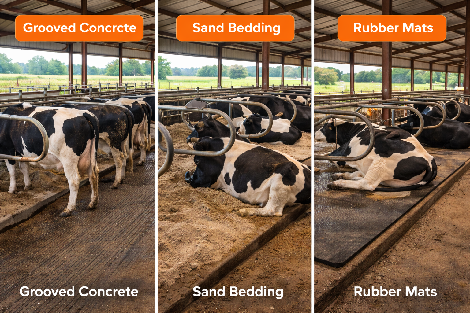 Cow-Friendly Flooring and Cubicle Bedding Options