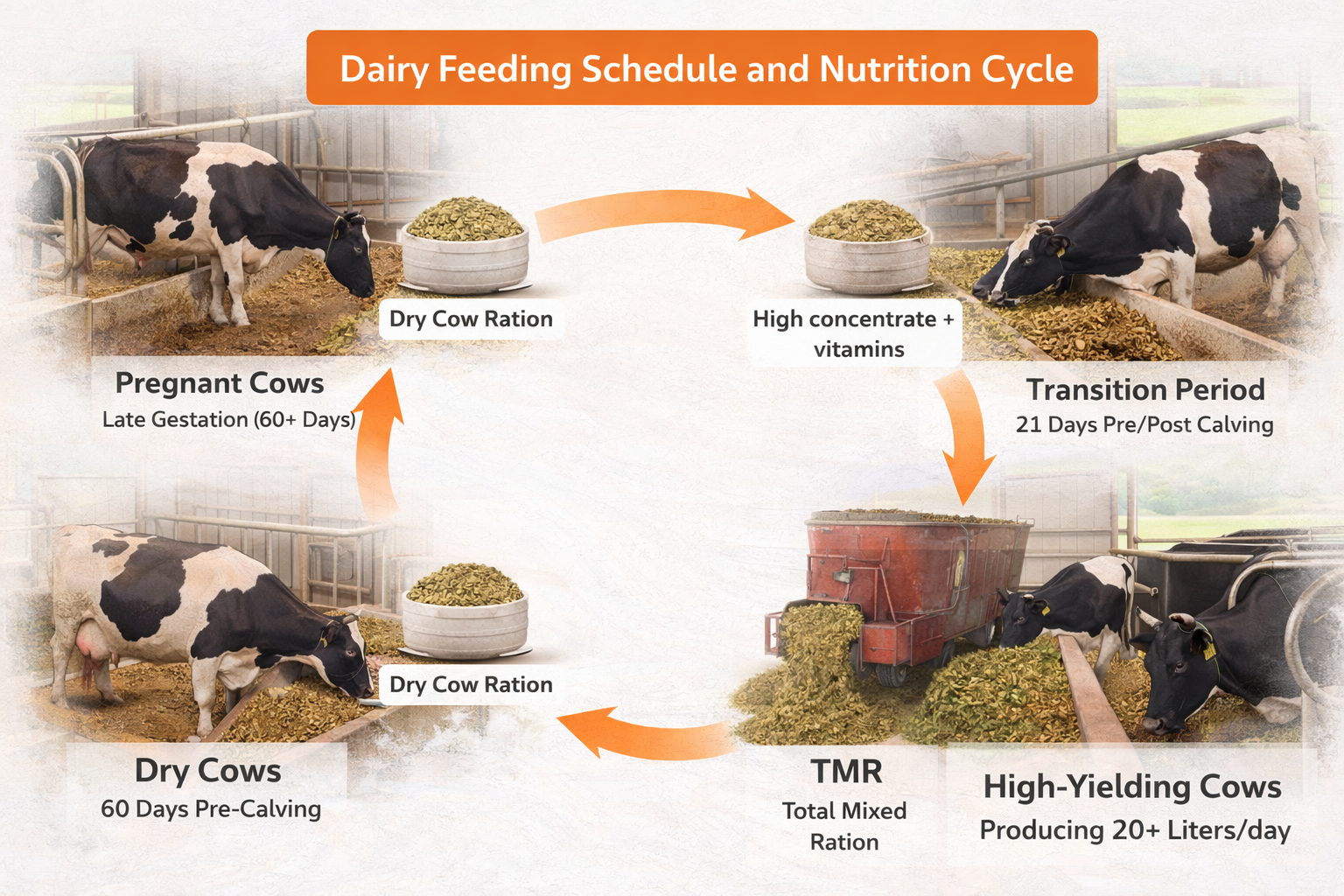 Dairy Feeding Schedule and Nutrition Cycle